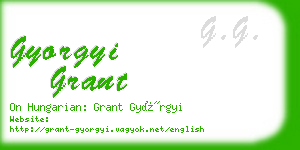 gyorgyi grant business card